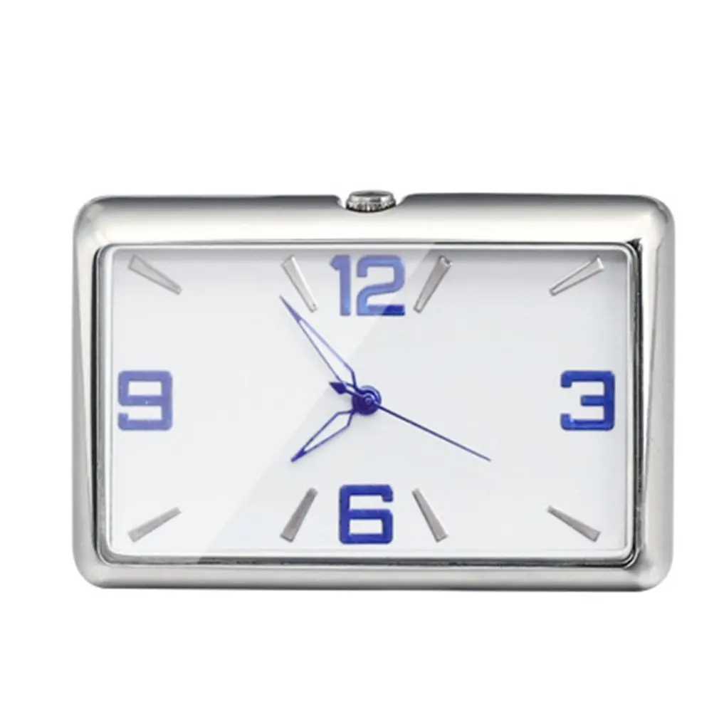 

Double-sided Sticker Decoration Car Automobiles Quartz Clock Stick-On Clock Non-fade Shock Proof Luminous Auto Clock
