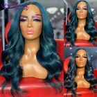 Темно-зеленый 13x4 парик из человеческих волос на сетке спереди для женщин, предварительно выщипанные волнистые передние парики на сетке, бразильские волосы Remy 180% Dream Beauty