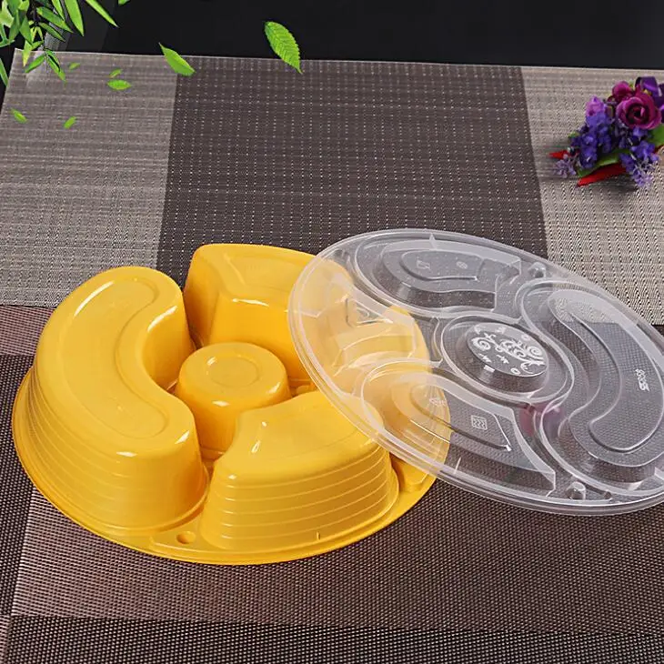 

Food grade hot selling 5 compartment PP material food container high quality bento box LX1607