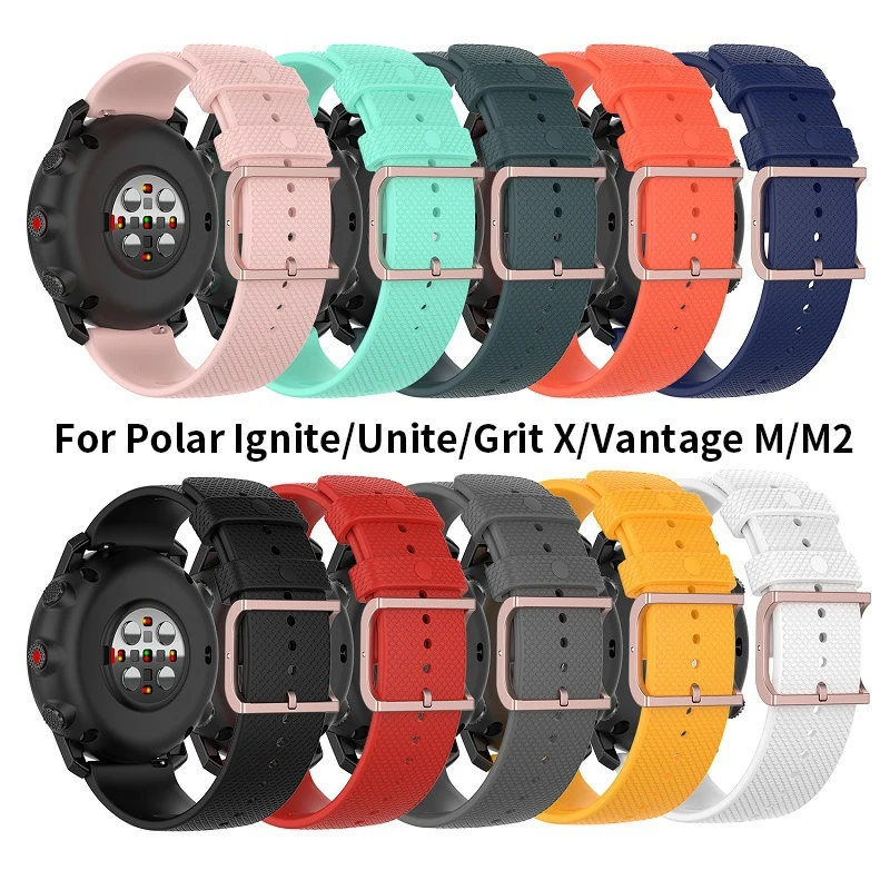 

Wrist Strap For Polar Lgnite 2/Vantage M M2 Smart Watch Band For Polar Grit X/Unite Watch Strap Silicone Bracelet 20/22mm Belt