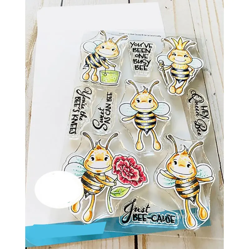 

Cute little bee Small animals clear silicone stamps for diy scrapbooking / bullet journal craft supplies stamp photo album card