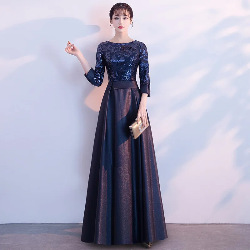 

Bling Sequins Evening Party Dress Elegant A-line Celebrity Banquet Dress Noble O-neck Daily Dress Temperament Prom Dress XS-3XL