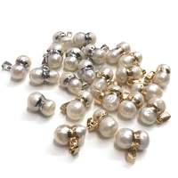 2pcs natural freshwater pearl pendant peanut shape charm for jewelry making diy necklace earring accessories size13x18 15x20mm
