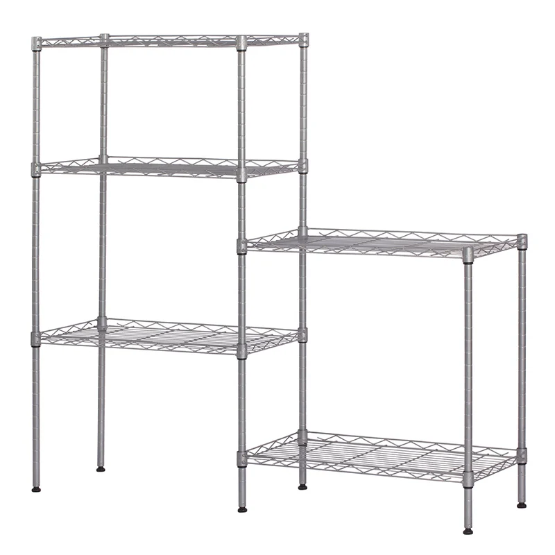

Changeable Assembly Floor Standing Carbon Steel Storage Rack Silver TB Sale