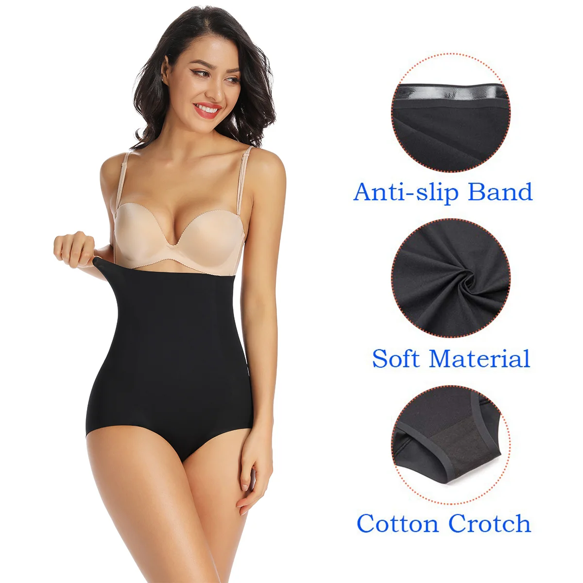 Женские трусики с высокой талией Утягивающие трусы Корректирующее белье |