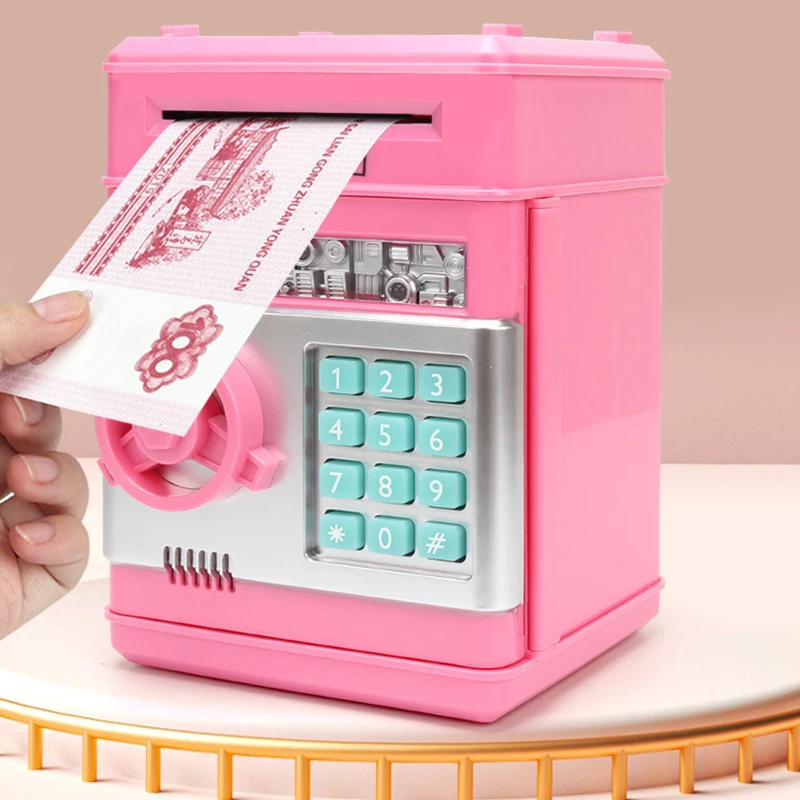 

Digital Coins Cash Saving Safe Deposit Mini ATM Machine Electronic Piggy Bank Safe Box Money Boxes Children Kid Christmas Gifts