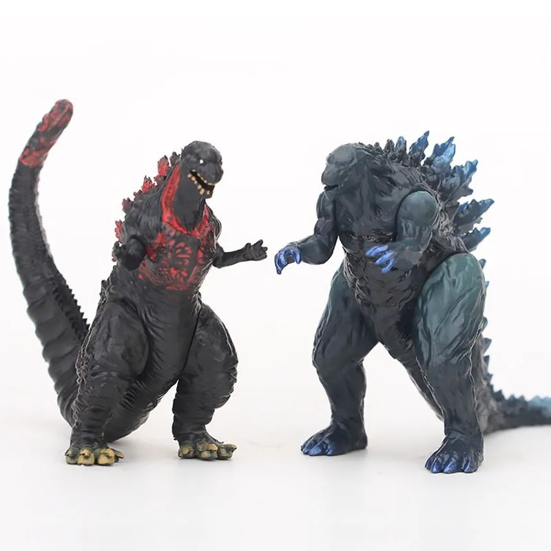 8pcsset 8cm mini new gojira vs king kong monsters red lotus godjia gojirasaurus dinosaurs action figure collect model kids toys free global shipping