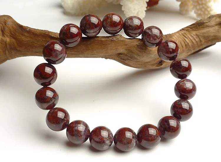 11 мм настоящий Фиолетовый Натуральный ауралит 23 Браслеты для женщин женские