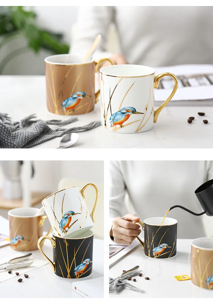 Большой фарфоровый кофейный чай с животным принтом фотографические винтажные