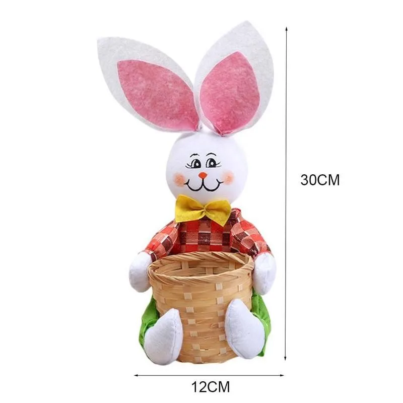 Милая корзина в виде кролика пасхальные яйца Подарочная коробка для конфет сумка