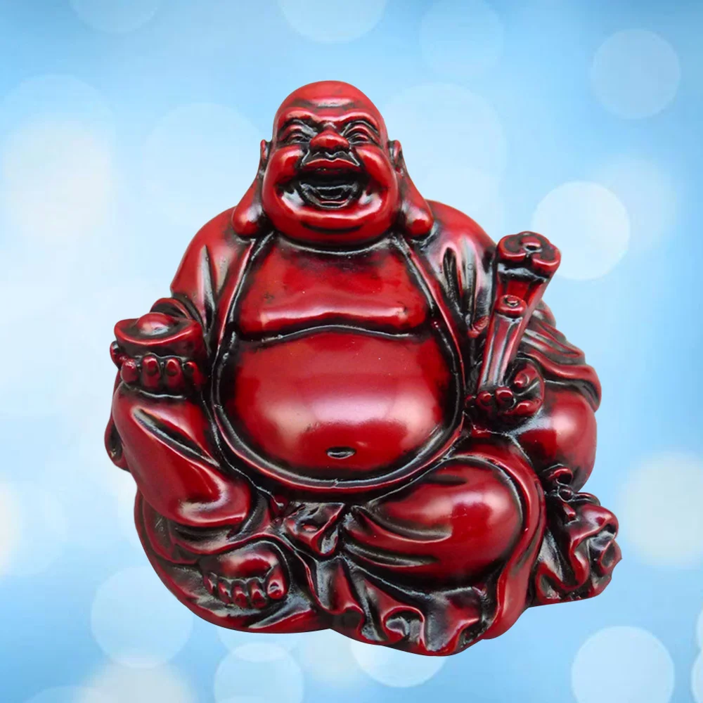 

Resin Laughing Maitreya Statue Fengshui Figurine Craft Ornament Home Decor