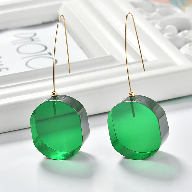 Крутые прозрачные серьги акриловые серьги-подвески карамельных цветов простые