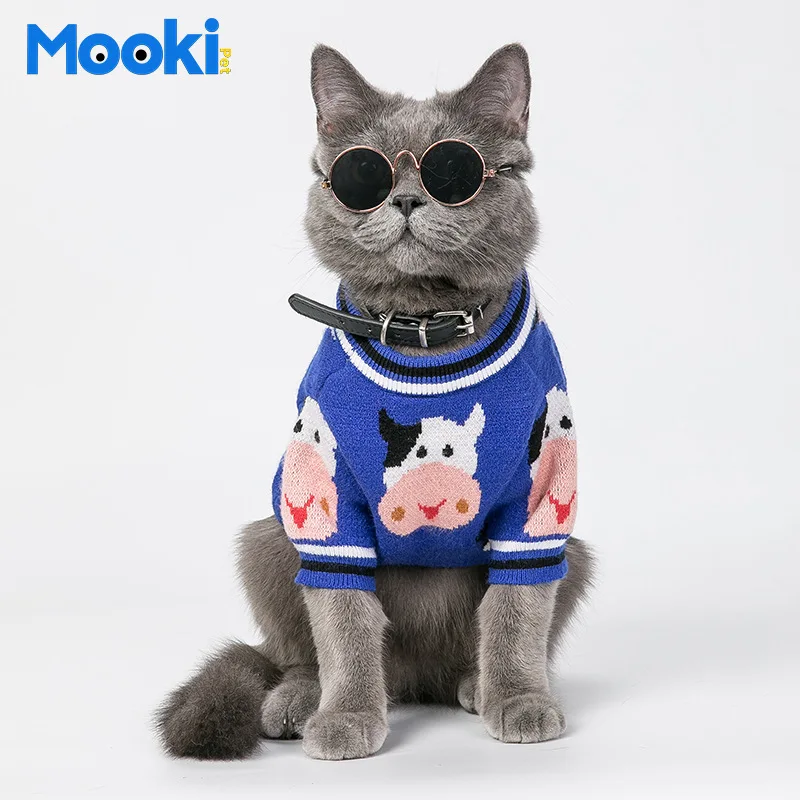 

MOOKIPET Personalised Pet Cat Dog Clothes Autumn and Winter Cats Dogs Sweater for Dogs Small Sphinx Cat French Bulldog Chihuahua