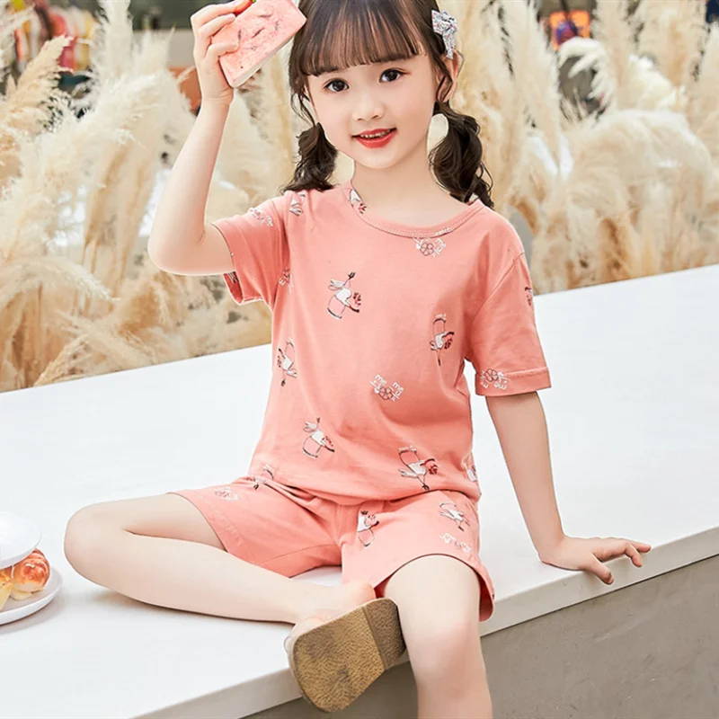 

Пижамные костюмы для девочек и мальчиков, весна-лето 2021 года, ночная сорочка в стиле ретро, ночные рубашки, домашняя одежда, одежда для сна, п...