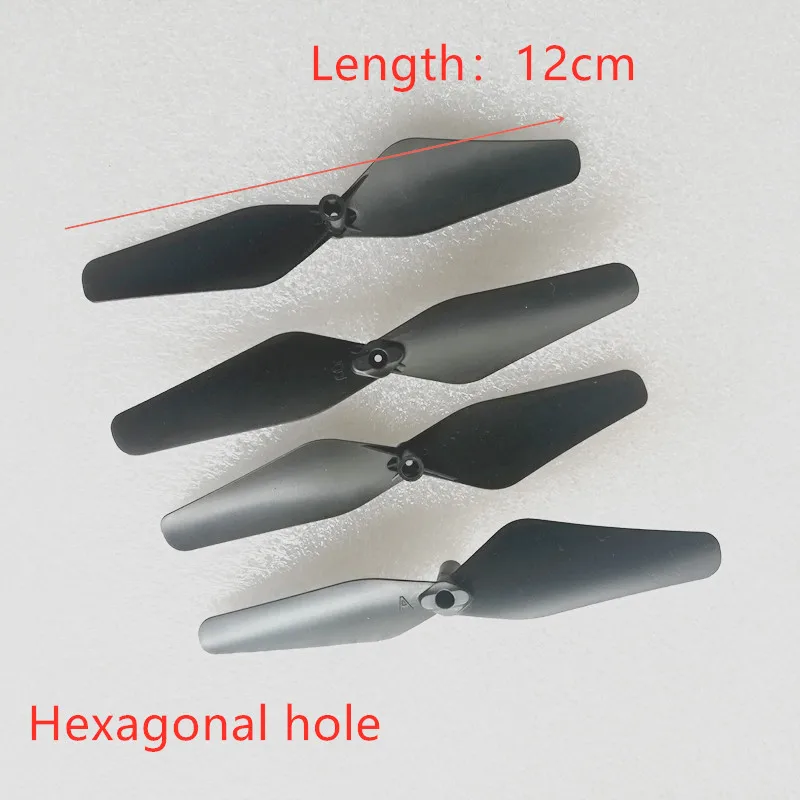 2 Pairs Drone CW/CCW Propeller Blades Quick-release Propellers 12cm Hexagonal RC Drone Spare Parts Replacement for RC Quadcopter