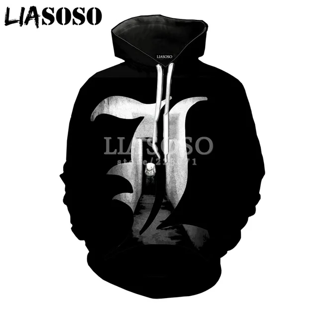 Новинка Модный свитшот liasao для мужчин и женщин толстовка с 3D-принтом аниме-Note