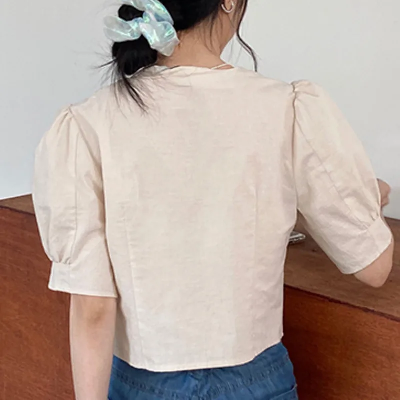 

New Elegant Summer Clothes For Women Fashion Woman White Sexy Blouses Female Casual Camisas De Mujer 2021