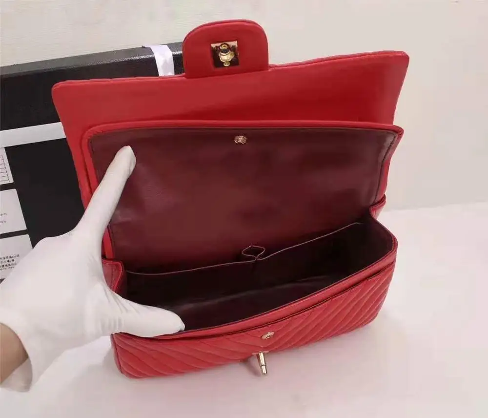 

Luxury lady handbag high quality leather handbag designer gold chain silver chain female diagonal bag