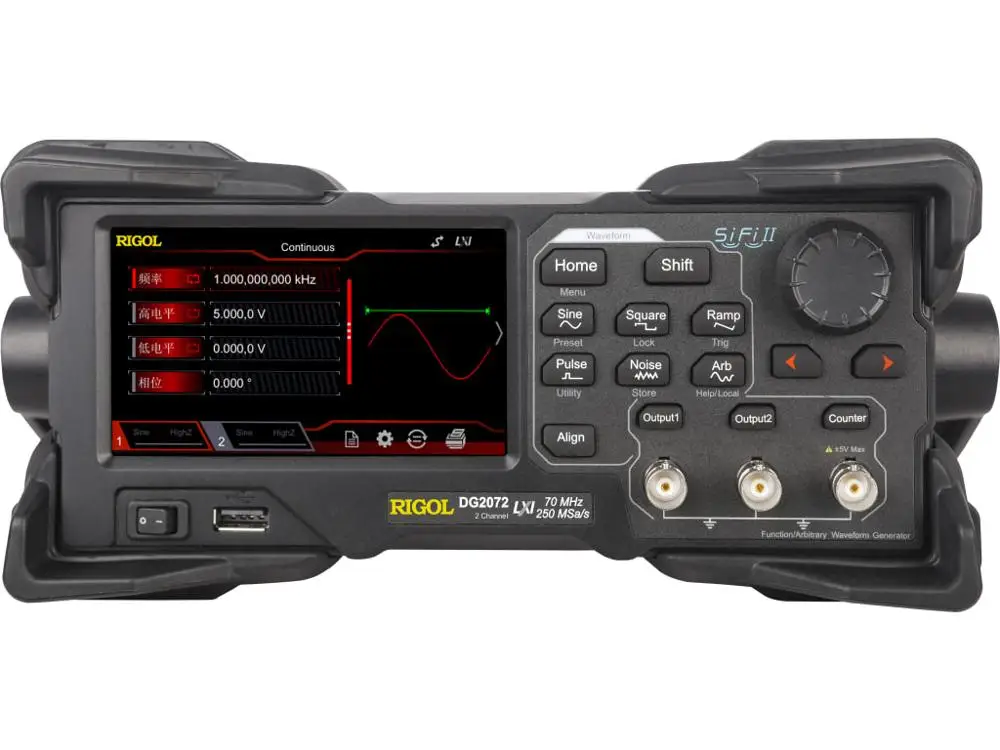 

Rigol DG2072 - Two Channel, 70 MHz Function / Arbitrary Waveform Generator