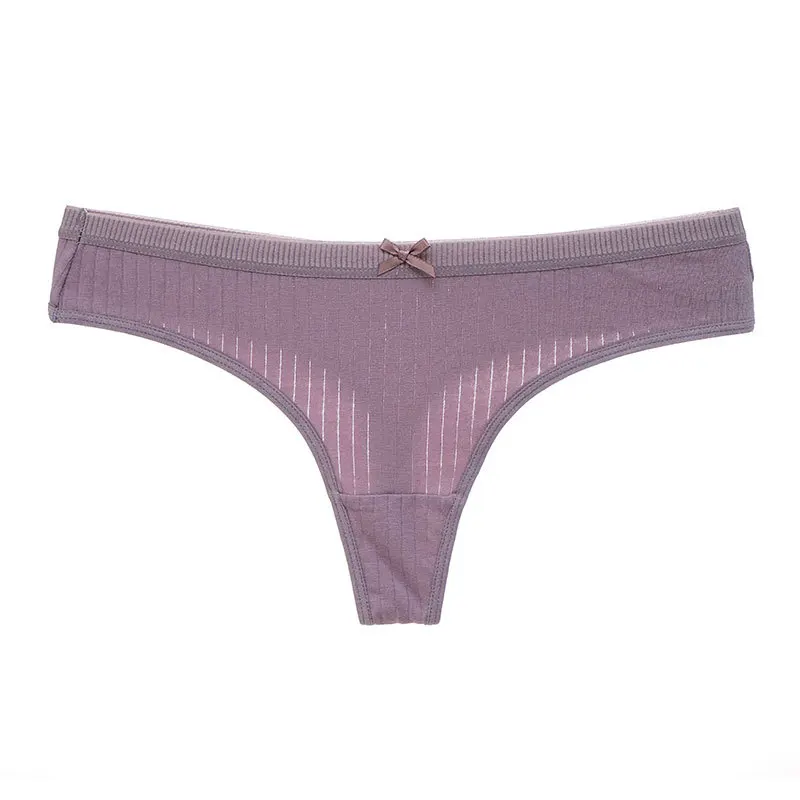 Модные Стринги женское нижнее белье 3 шт./лот трусики из хлопчатобумажной ткани