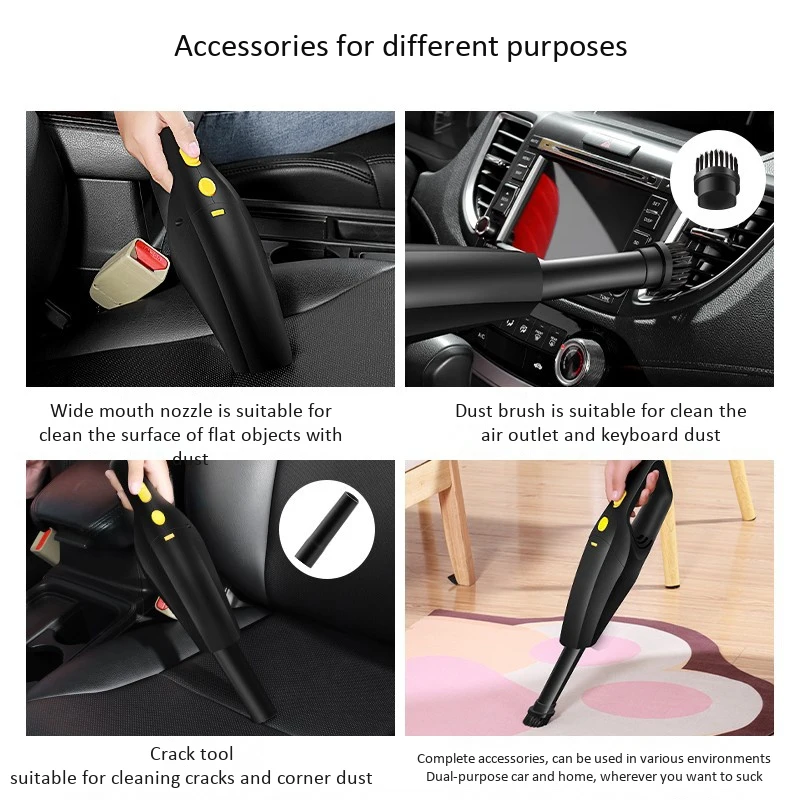 

120W 36000Rpm Handheld Cordless Vacuum Cleaner Robot for Car Home Computer HEPA Filter Portable USB Rechargeable Wet Dry