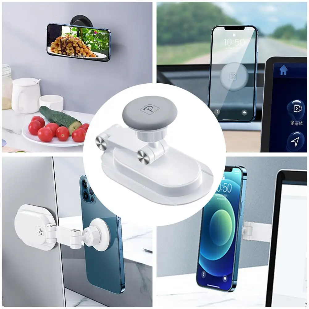 Черный/белый магнитный держатель для телефона с поворотом на 360 градусов