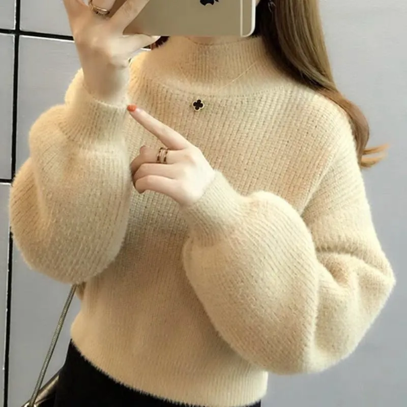 Новинка 2019 модные женские свитера мохер белый фиолетовый пуловеры теплые мягкие