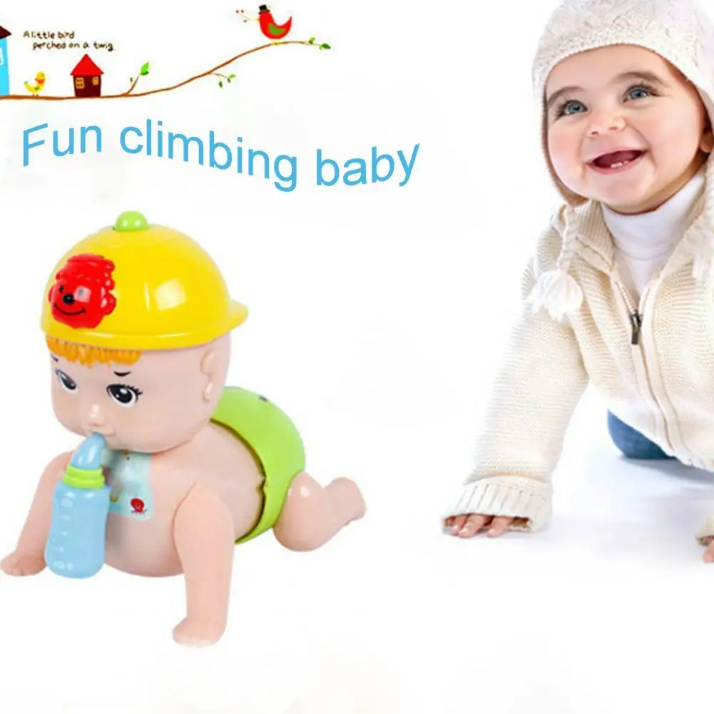 

Crawling Toy with Feeding Bottle Intelligence Development Non-toxic Crawling Baby Doll Toy for Toddlers Intelligence Development