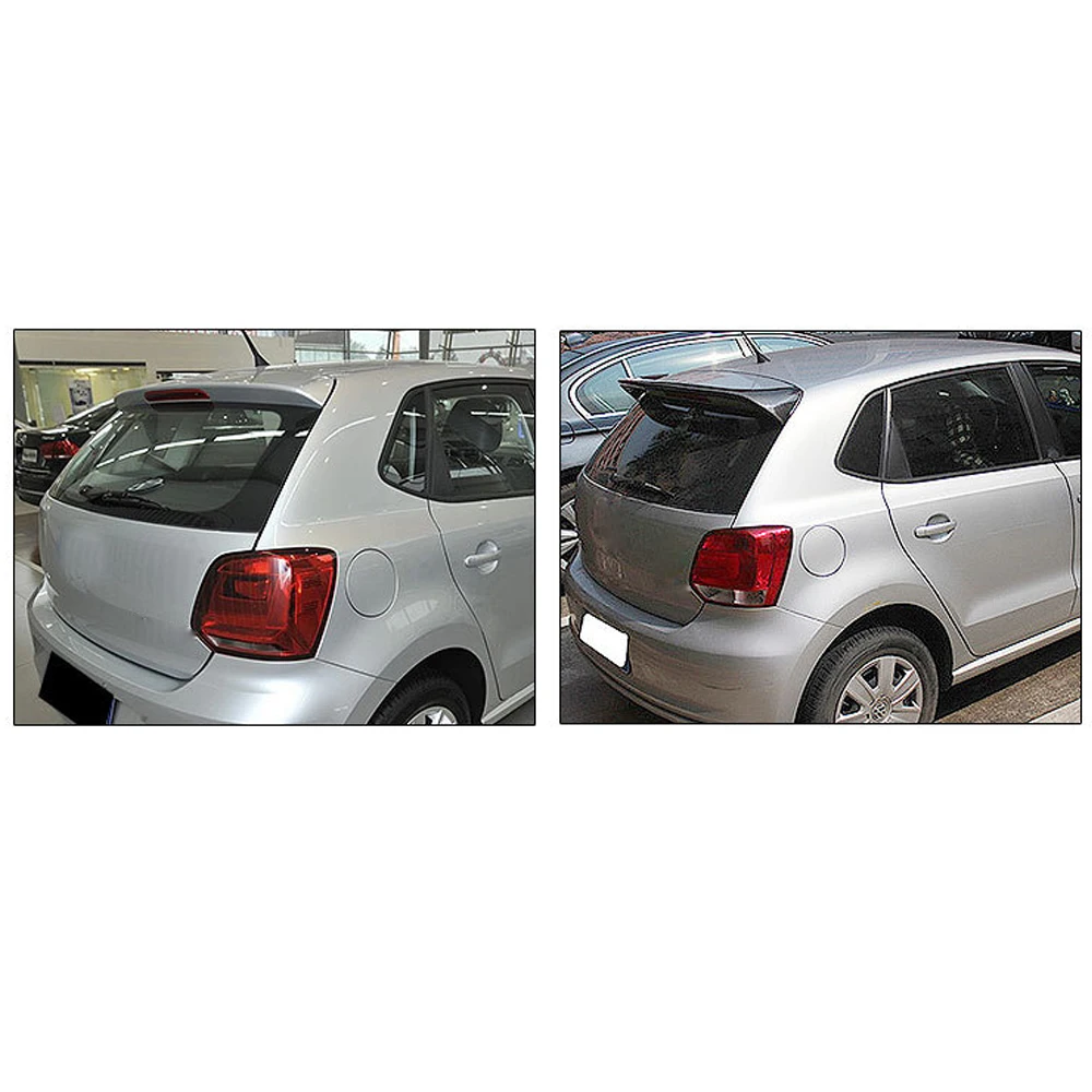 Углеродное волокно задний спойлер на крыло крышу для губ Volkswagen VW POLO Хэтчбек 2013 2017