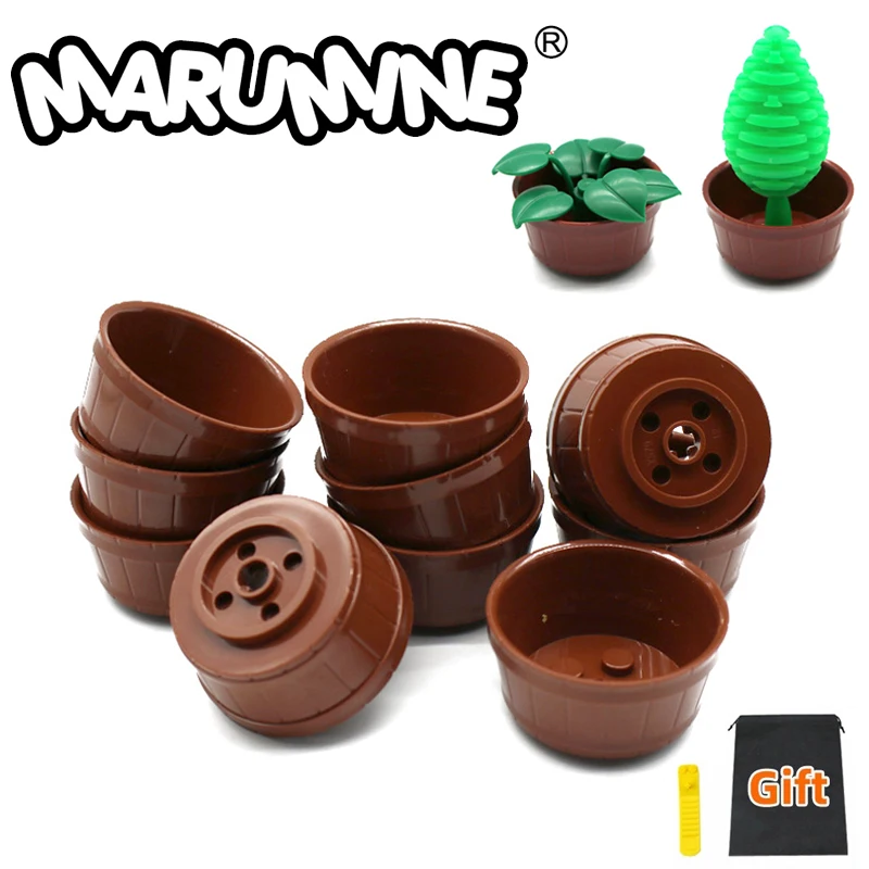 Marumine 10 шт. детали для конструктора цветочный горшок 64951 классические креативные