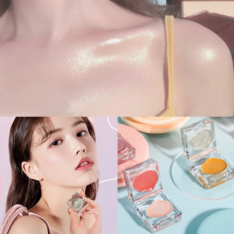 Малый куб льда ракушки мяты румяна осветляют обрезка глянцевые все в одном