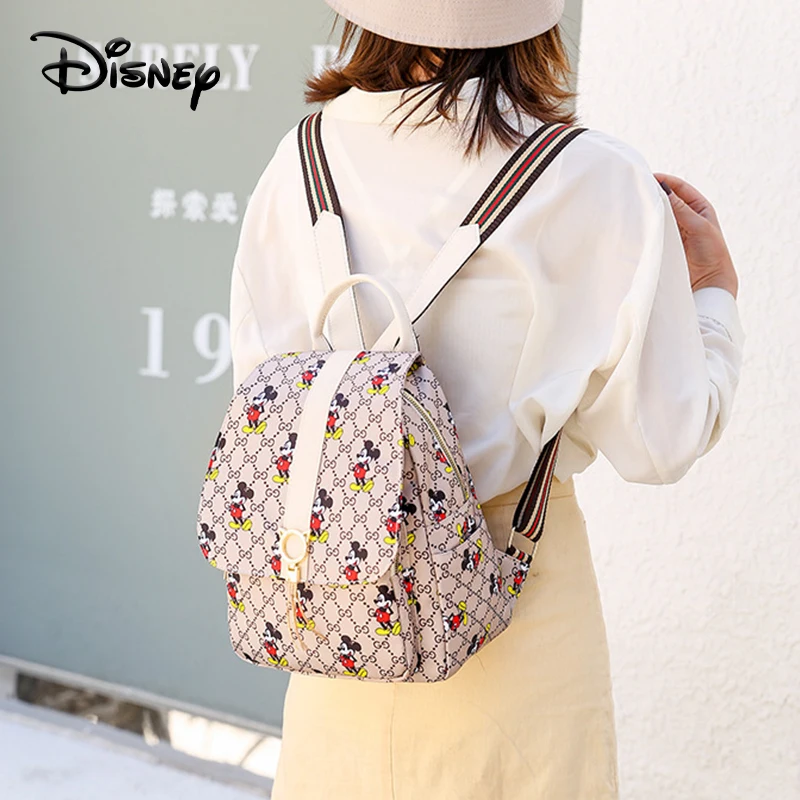 

Disney Cute Mickey Mummy Diaper Bags Women PU Leather Waterproof Backpacks Ladys Travel Backpack Bag Cartoon High Quality Bag