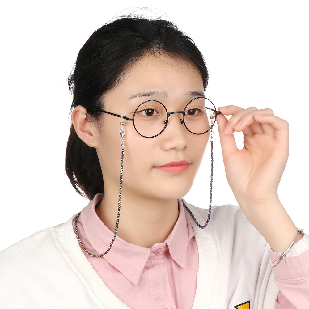 70 см украшенные стразами Симпатичные туфли цепочка для солнцезащитных очков