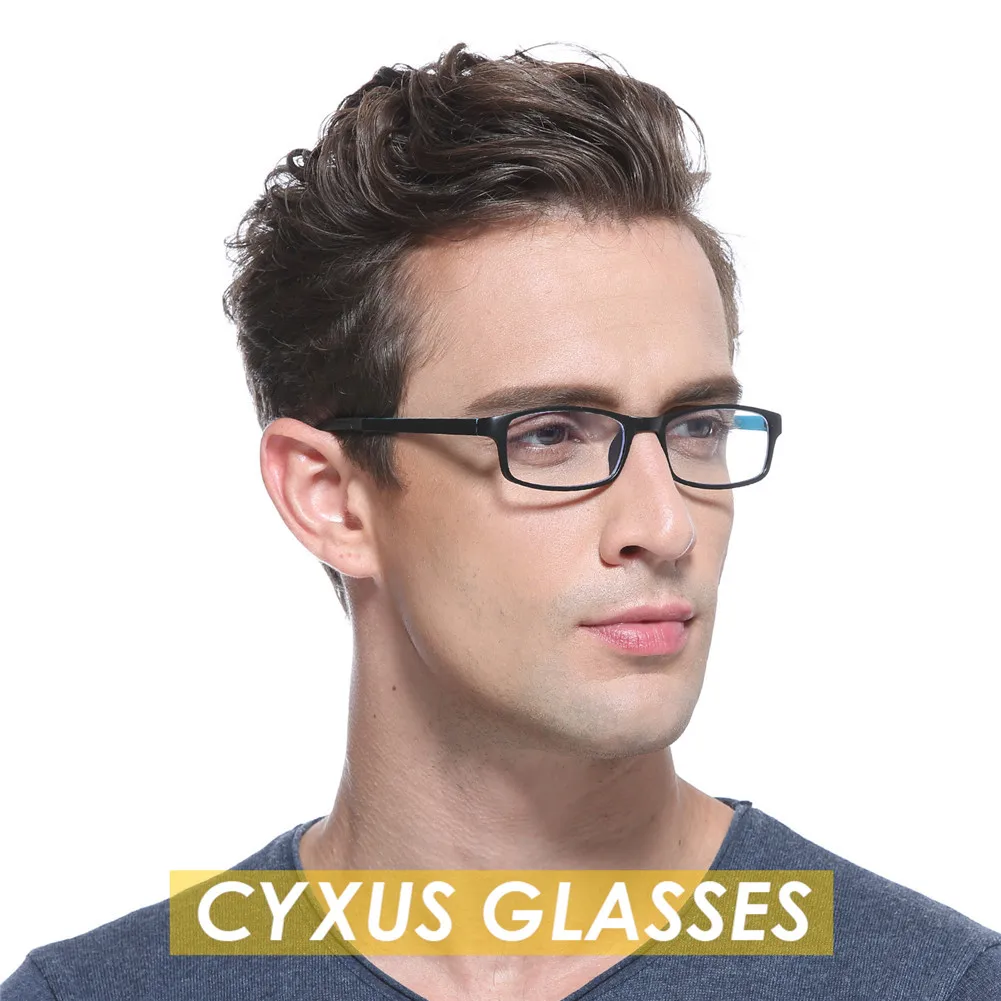 Cyxus синие световые блокирующие очки TR90 прямоугольные компьютерные очки анти глаза глазные прозрачные линзы унисекс 8327