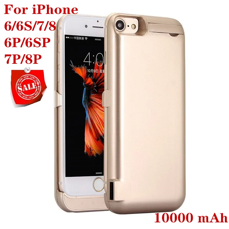 10000 мА/ч, Мощность чехол для iPhone 6 6s 7 plus чехол Батарея Зарядное устройство чехол для iPhone 6 6s 7 8 плюс Мощность Bank зарядное устройство чехол Мощность банка