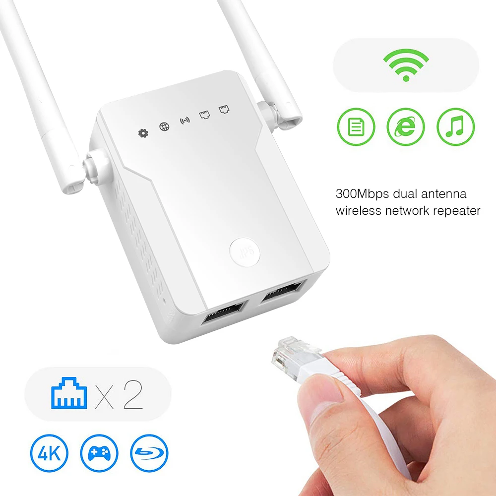 Беспроводной Wi-Fi репитер 300 Мбит/с 2 4 ГГц 802.11n/b/G | Компьютеры и офис