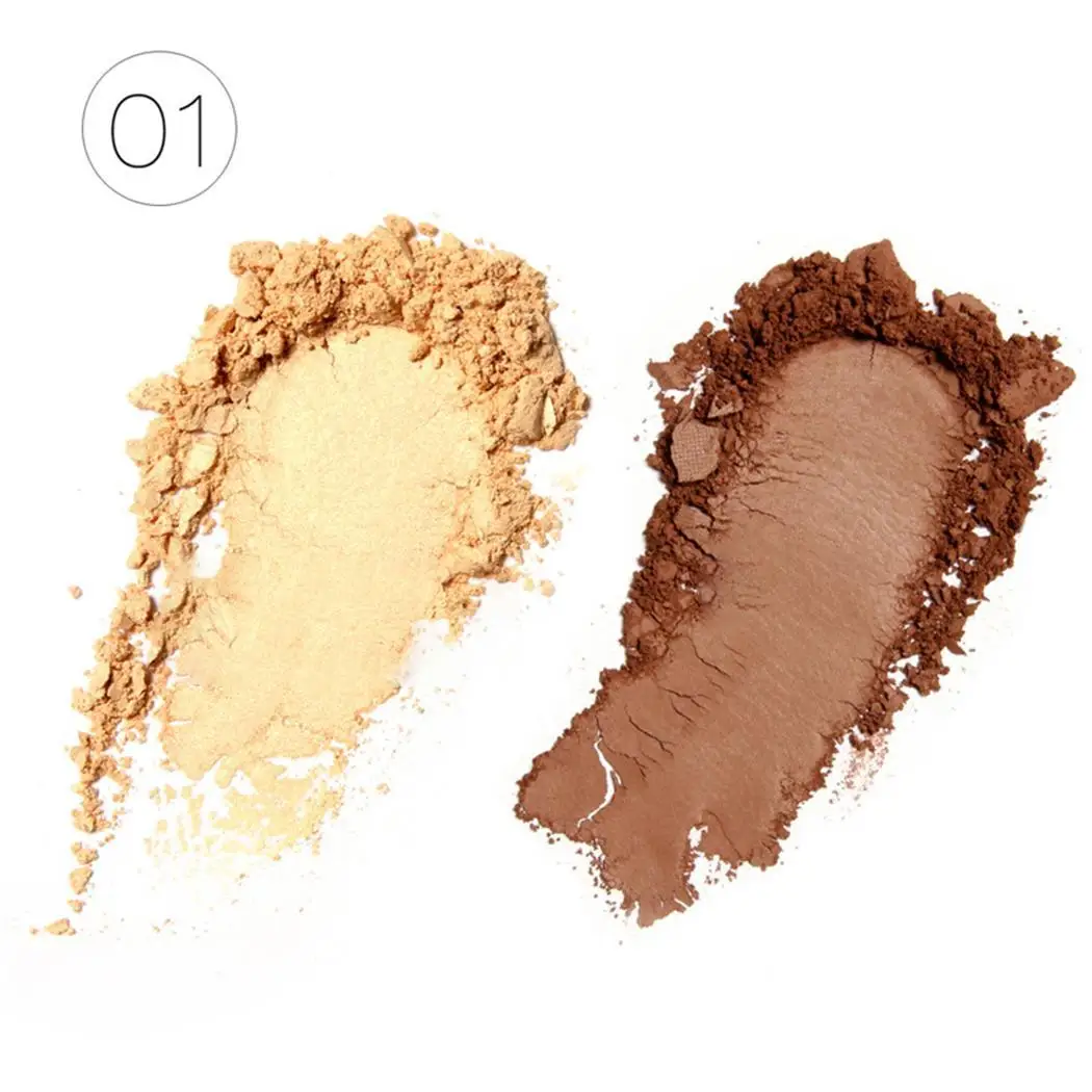 Женский макияж двойной цвет лица Контур матовый и 8 4 г светящийся прессованный