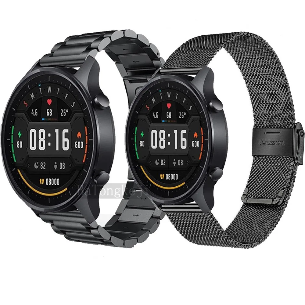 

Stainless steel band For xiaomi mi watch color strap bracelet for xiaomi mi smart watch color black global replacemt GTR 47MM 2E