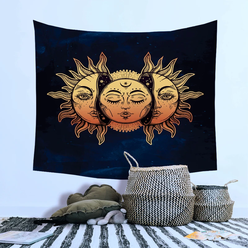 

Zerolife Tapestry Wall Hanging Bohemian Beach Mat Polyester Blanket Mat Home Bedroom Tarot Card Tapestry Wall Tapestries Cotton