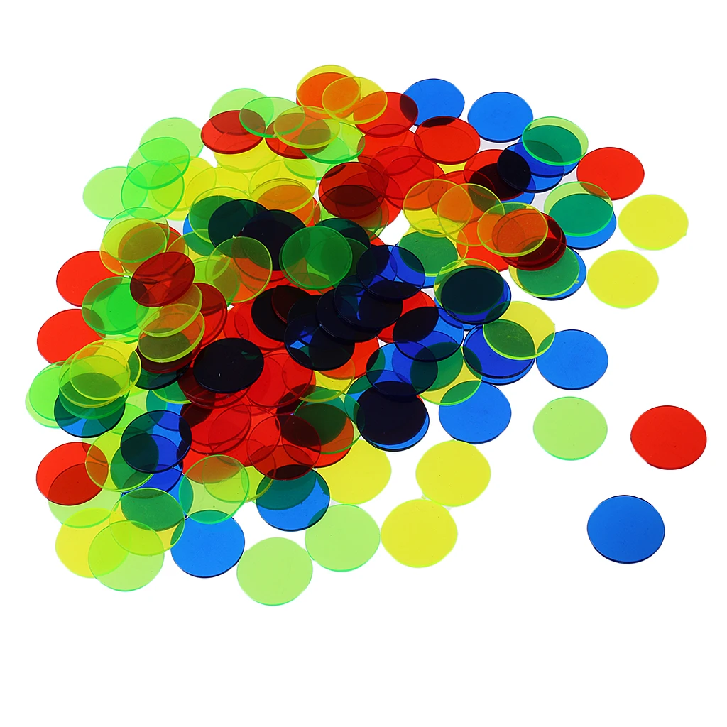 

Counting Bingo Chips Plastic Marker Bingo Games Accessories 5 Colors 300pc