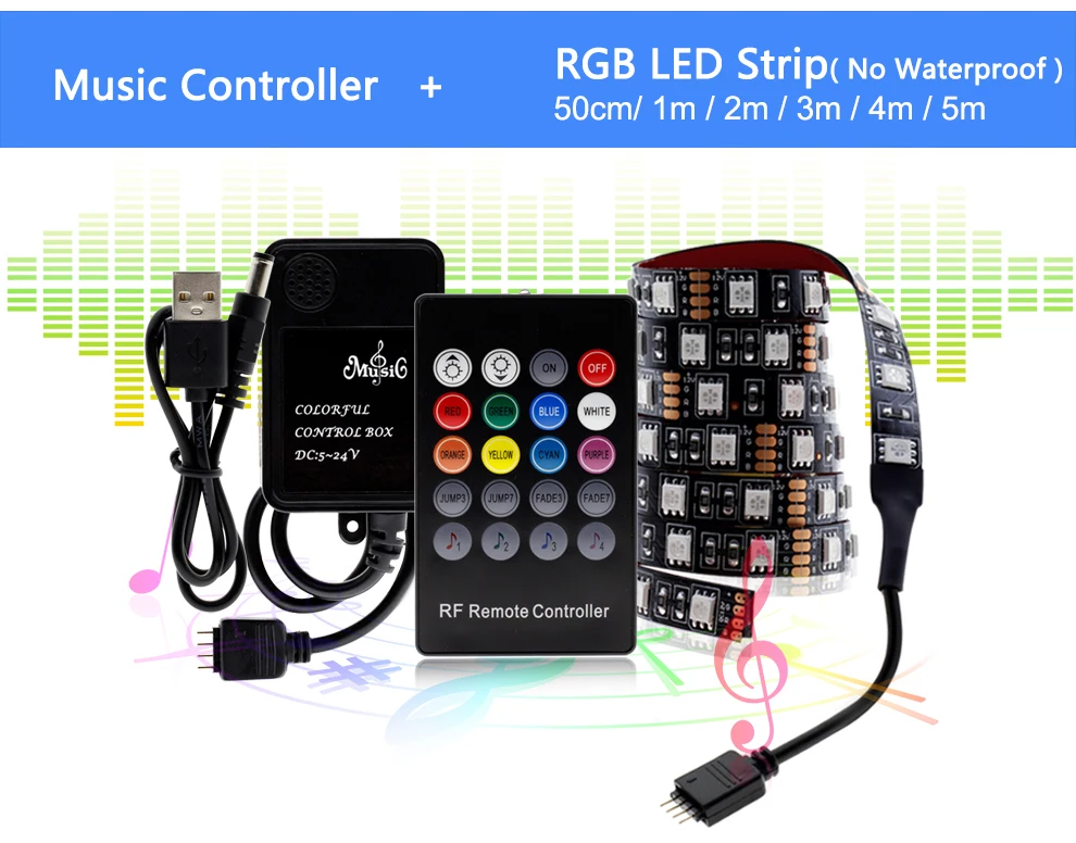 USB Светодиодные ленты 5V SMD5050 изменяемый RGB светодиодный ТВ фон светильник ing 50 см 1 м 2 м 3 м 4 м 5 м набор «сделай сам» гибкий светодиодный светильник
