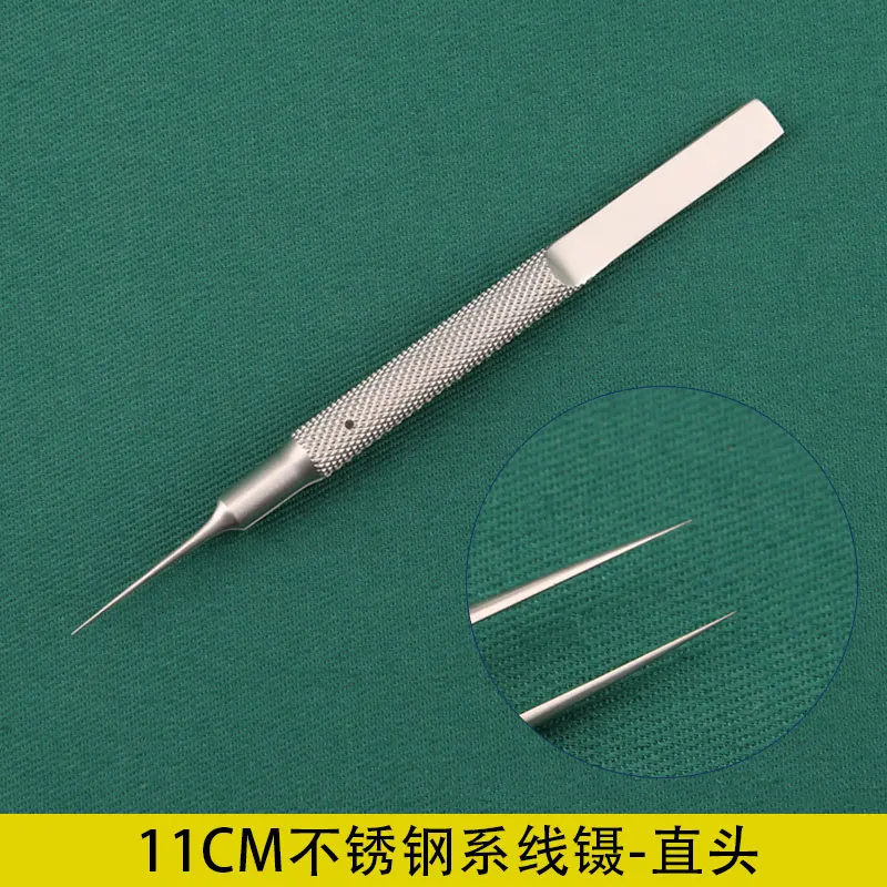 11 см пинцет с круглой ручкой и резьбой офтальмологические микропинцеты