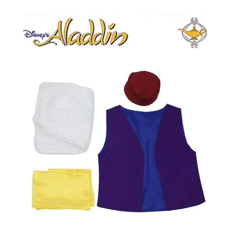 Взрослый Аладдин Принц мужской костюм Хэллоуин Аниме Косплей маскарадный Адам
