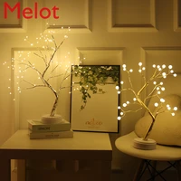 high end luxury creative bedroom decoration touch table lamp led light tree light starry sky small night lamp gift