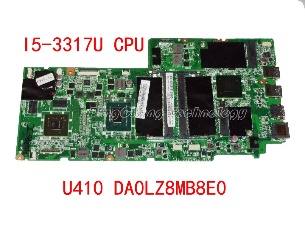 HOLYTIME ноутбук материнская плата для Lenovo thinkpad U410 DA0LZ8MB8E0 с I5 3317U Процессор gefore GPU 100%