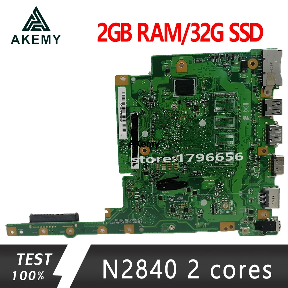 E402MA материнская плата для ноутбука For Asus подходит 14 &quotноутбуков E402M Mianboard W/( N2840 CPU +