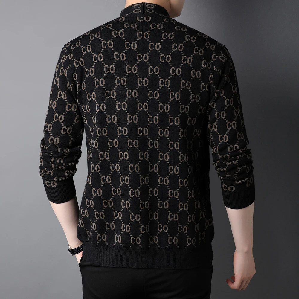 top grade designer luxury brand fashion knit sweater cardigan men casual woolen autum japanese coats jacket mens clothes 2022 free global shipping