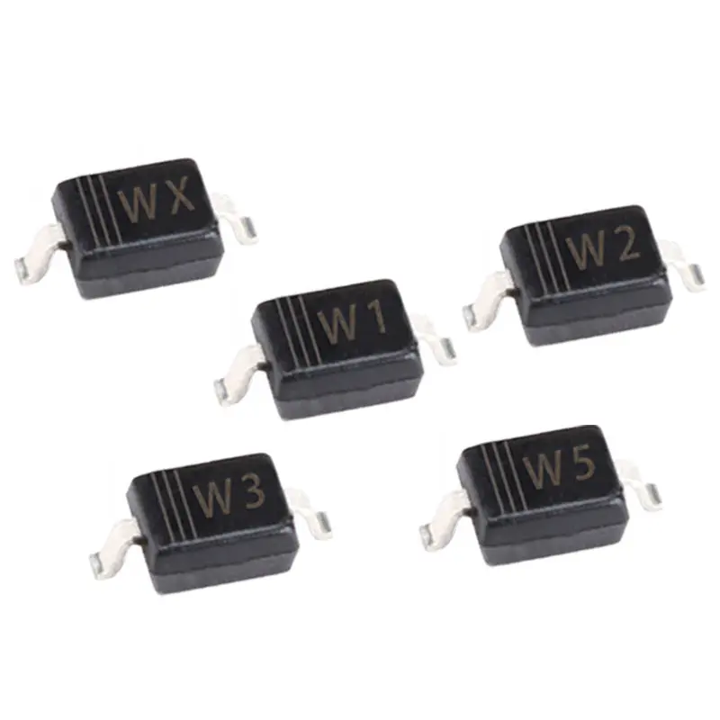 100 шт. SMD Диод Зенера BZT52C24S WO BZT52C27S WP BZT52C30S WQ BZT52C33S WR BZT52C36S WS BZT52C39S WT BZT52C43S WU SOD 323|Диоды| |