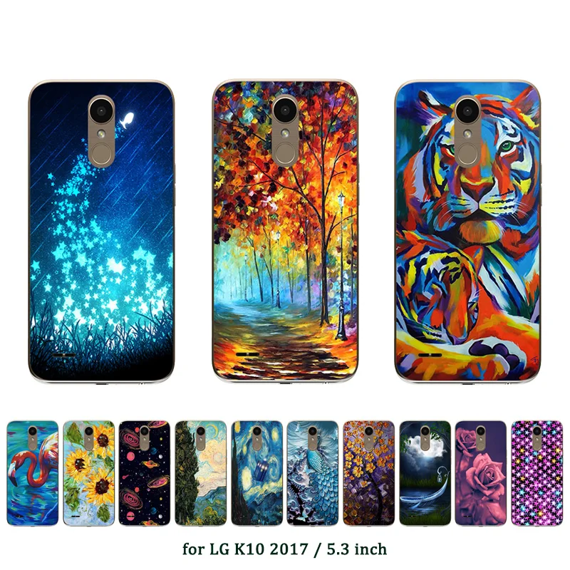 Мягкий чехол из ТПУ для LG K10 2017 M250N M250 X400 (2017) Oill мягкий силиконовый с принтом LV5 5