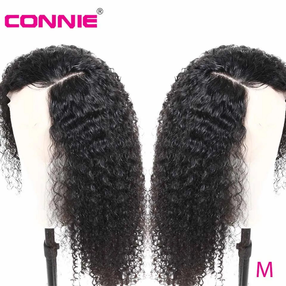 Накладные волосы Connie Curly 13X4 перуанские Remy с фронтальной и средней посадкой 10 30